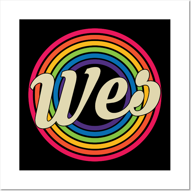 Wes - Retro Rainbow Style Wall Art by MaydenArt